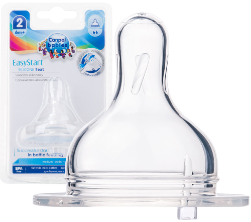 SUZETA DIN SILICON CANPOL BABIES PENTRU BIBERON LARG +6m