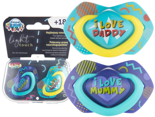 CULOARE CANPOL BABIES SUCȚI SIMETRIC NEON LOVE +18m