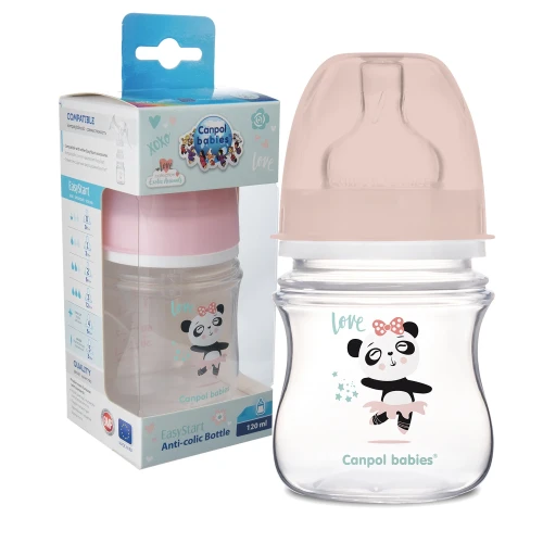BUTELCA CANPOL BABIES LARGĂ ANTICOLIC 120ml EXOTIC +0m