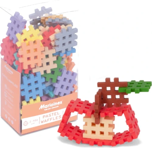 MARIOINEX FABRICA DE JUCĂRII PASTEL WAFFLES BLOCKS 70 BUC 2+ - 03667