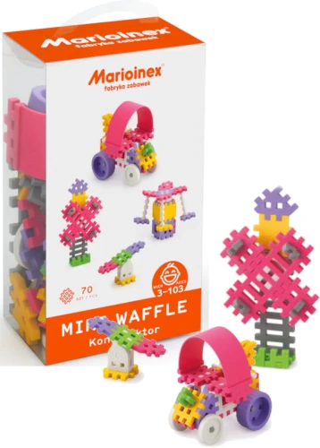 MARIOINEX FABRICA DE JUCĂRII MINI WAFFLE CONSTRUCTOR CUBURI 70 BUC 3+ - 02813