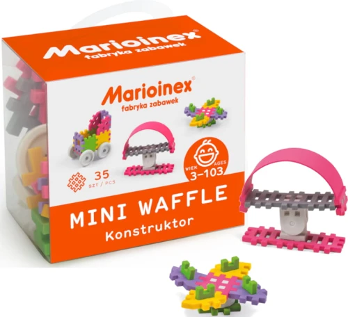 MARIOINEX FABRICA DE JUCĂRII MINI WAFFLE CONSTRUCTOR BLOCAJE 35 BUC 3+ - 02790