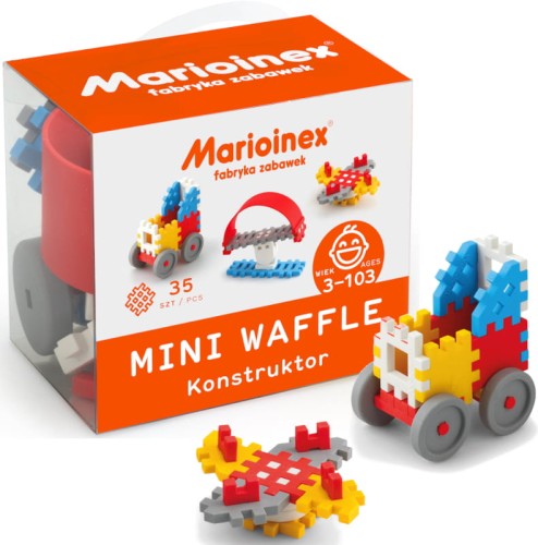 MARIOINEX FABRYKA JUCĂRI MINI WAFFLE CONSTRUCTOARE BLOCAJE 35 BUC 3+ - 02783