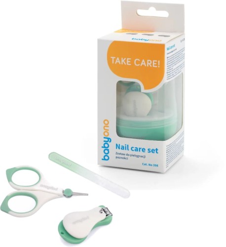 Babyono Set de îngrijire a unghiilor pentru copii și sugari Verde