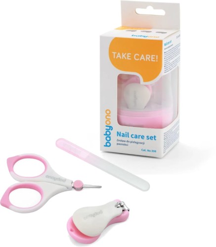 Babyono Set de îngrijire a unghiilor pentru copii și sugari roz