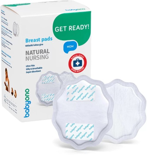Babyono Pătrățele de Alăptare Natural Nursing De Unică Folosință Albe