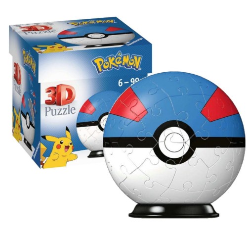 Puzzle 3D Ravensburger Bilă Pokemon Pokeball 6+