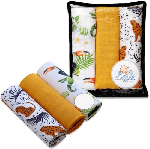 Ega Kids Set de Păpuși din Mușelin Modelate 3 buc. 60x80 cm