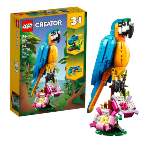 Lego CREATOR 3W1 Set Papagal Exotic 31136 7+ 253p.