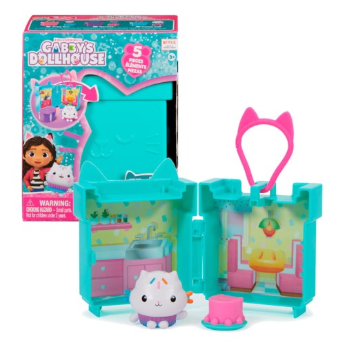 Spin Master Căsuța Pisicii Gabi Clipe Mode Turcoaz Mini Box Cu Figurina Dulciuri