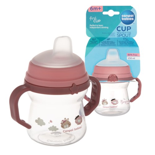 Canpol Babies Kubek Treningowy Niekapek FirstCup Bonjour Paris 150 ml 6m+