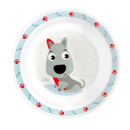 Canpol Babies Farfurie Plastică Animale Dragute 9m+ Câine