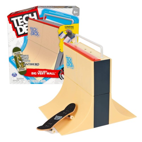 Spin Master Tech Deck Fingerboard Set cu Rampă Big Vert Wall Antihero + Skateboard