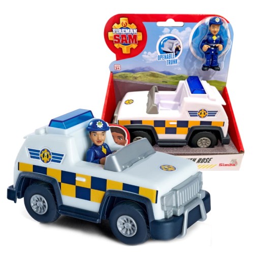 Simba Pompier Sam Vehicul de Salvare Polițist 4x4 + Figurina Rose 3+
