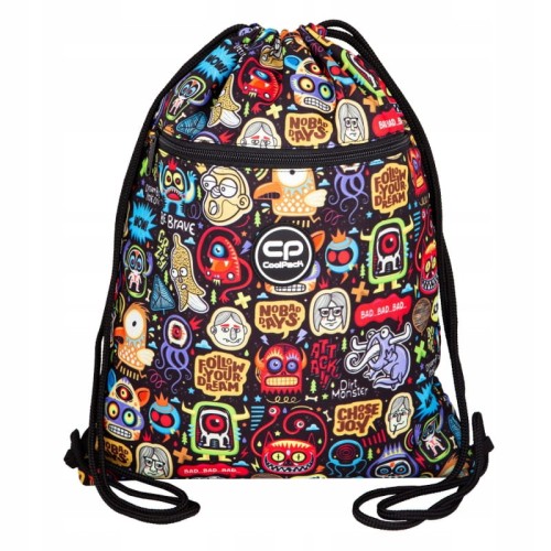 Coolpack Vert Sac Sportiv pentru Încălțăminte Stickere Înfricoșătoare