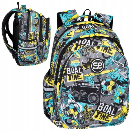 Coolpack Jerry Rucsac Școlar pentru Tineret Goal Time cu 3 compartimente