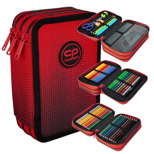 Coolpack Jumper 3 Piórnik Z Wyposażeniem 3-komorowy Gradient Cranberry