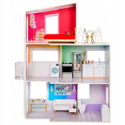 Rainbow High Town House Casă de Păpuși + Accesorii Set
