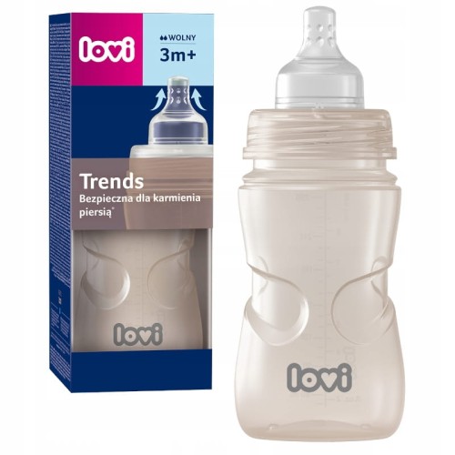 LOVI STICLĂ BEJ LOVI TRENDS 250ML 3M+ SIGURĂ PENTRU ALĂPTARE