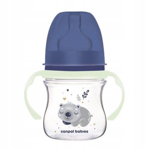 CANPOL BABIES STICLA LATĂ CU MÂNERI ÎNDRĂGITE KOALA 120 ml 0m+