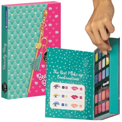 CLEMENTONI CRAZY CHIC GEANTĂ DE FRUMUSEȚE SET DE MACHIAJ PALETĂ MAKE UP PUNGĂ