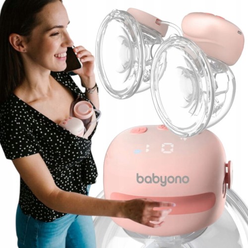 BABYONO DOUĂ POMPE ELECTRICE DE LAPTE MUSCATE TWIN FĂRĂ UTILIZAREA MÂINILOR 1002