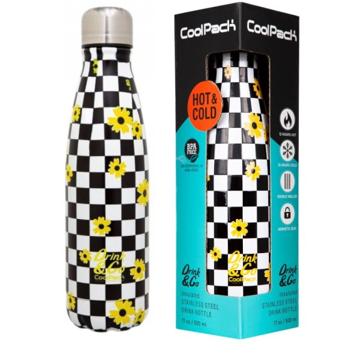 COOLPACK TERMOS DRINK&GO BIDON TERMIC METALIC CHESS FLOW 500ML FARA BPA
