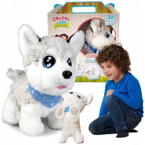 CHI CHI LOVE & FRIENDS HAPPY HUSKY CÂINE INTERACTIV EFECTE SONORE 3+