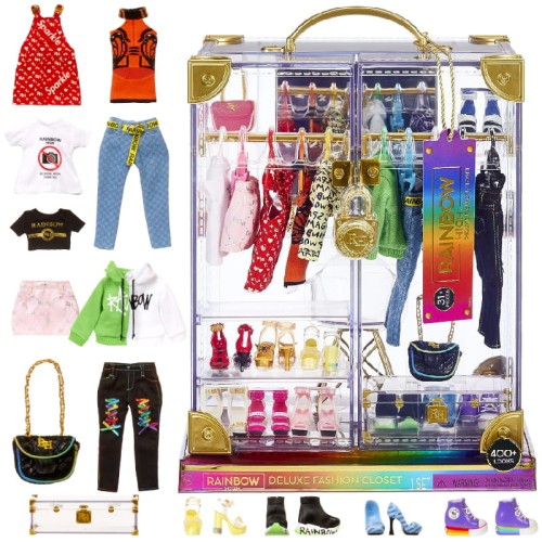 RAINBOW HIGH DULAP DE HAINĂ DELUXE ACCESORII 6+