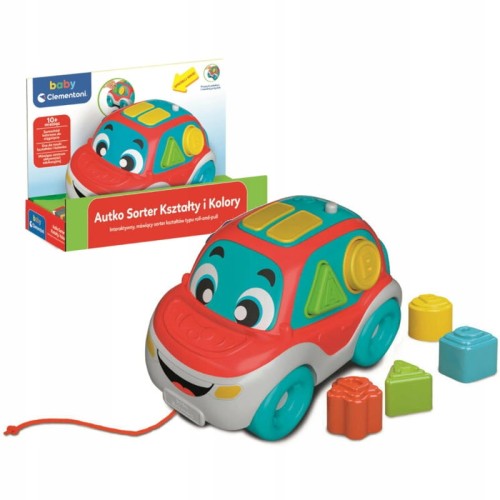 CLEMENTONI BABY MAȘINĂ SORTATOR MAȘINĂ INTERACTIVĂ FORMELOR ȘI CULORILOR 9m+
