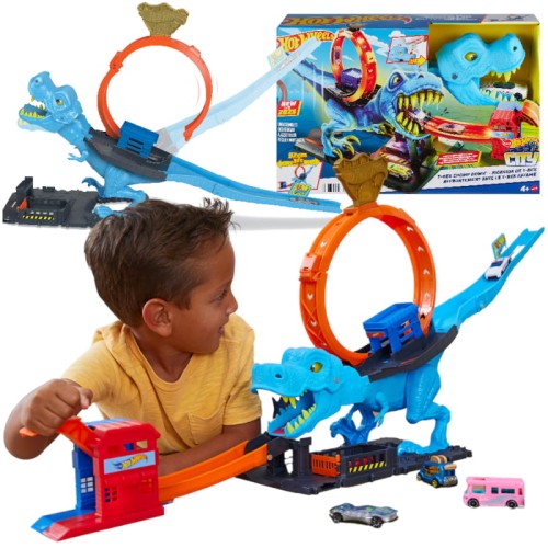 Hot Wheels City Set Inel T-Rex Set Tematic