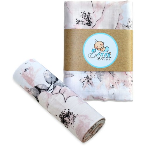 Ega Kids Pampers Pătură Muselină Floare Roz 120/120 cm