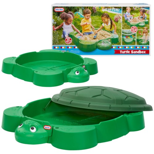 Little Tikes Sandbox Ţestoasă cu Capac Pliabil Verde 8 Elemente