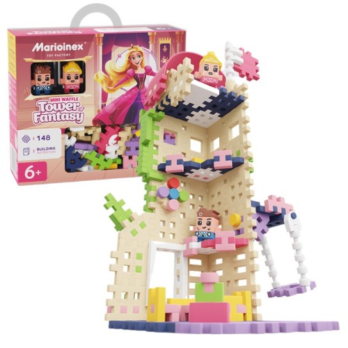 Marioinex Cărtice mini Waffle Prințesa Turnul Fantezie 148 El.