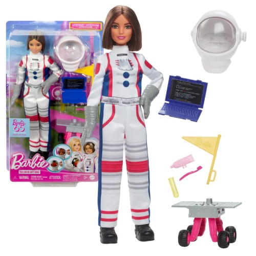 Barbie Carieră Păpușa Astronaut În Costum Spațial Și Cu Casca + Accesorii