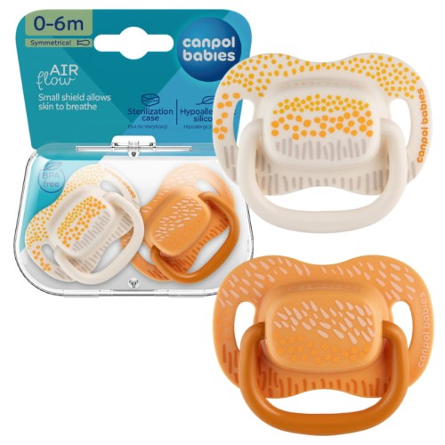 Canpol Babies Suzeta Siliconica Simetrica 0-6 luni Mountains 2-pachete