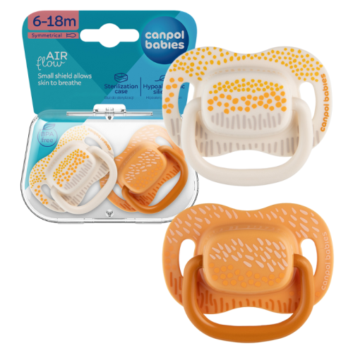 Canpol Babies Paciune Silicona Simetric 6-18 luni Munti 2-bucăți