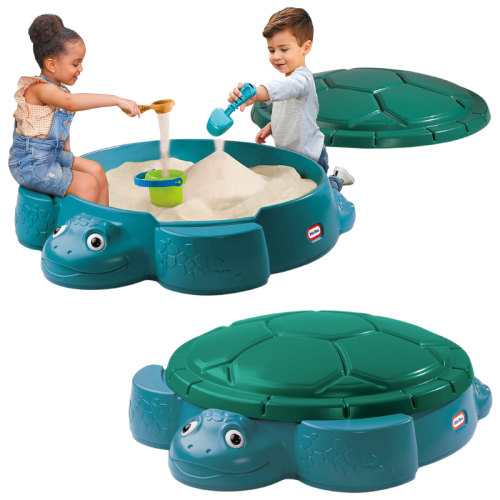 Little Tikes Căsuță de nisip cu capac broască țestoasă turcoaz 1+