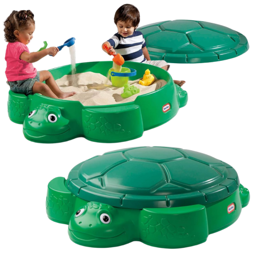 Little Tikes Nisipar cu Capac Țestoasă Verde 1+