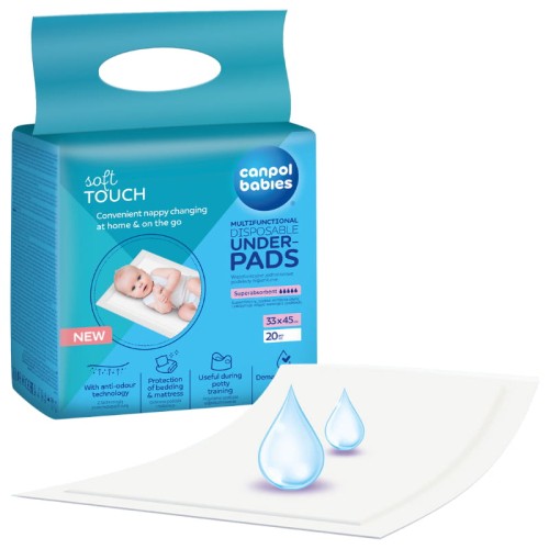Canpol Babies Saltele Higienice Multifuncționale 33x45 cm 20 buc