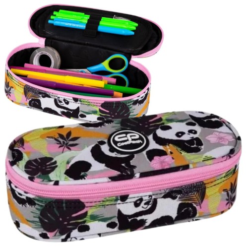 Coolpack Campus Etui pentru creioane cu un compartiment și capac fără echipament Panda Gang