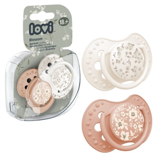 SUZETA DIN SILICONE DINAMICĂ LOVI BINEFACĂTOARE BLOSSOM IVORY 18m+ 2 buc.
