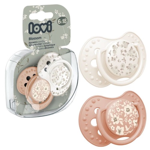 LOVI Suzetă Din Silicon Dinamică Calmante Blossom Ivory 6-18 luni 2 buc.