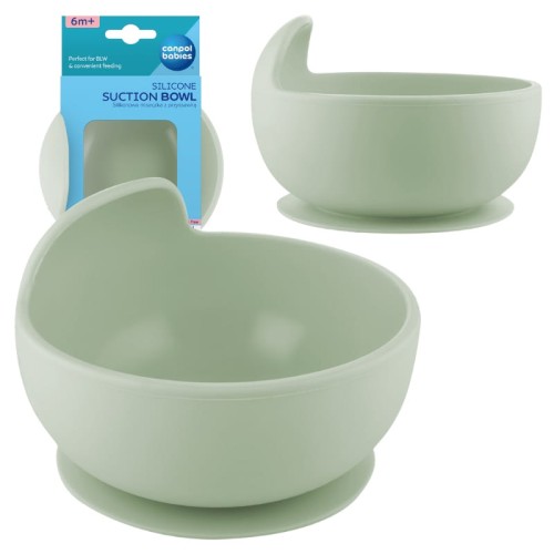 Canpol Babies Bol cu Vacuum din Silicon Verde 330 ml 6m+