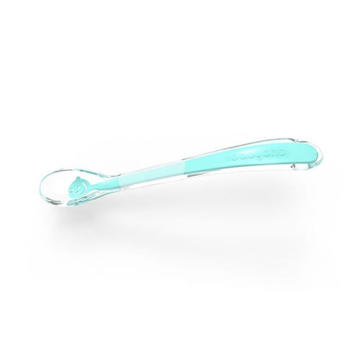 Babyono Baby's Smile Lingură Moale din Silicon pentru Sugari Turcoaz 6m+