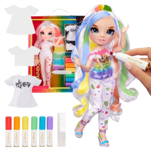 Rainbow High Color & Create Papusa DIY + 6 Markere