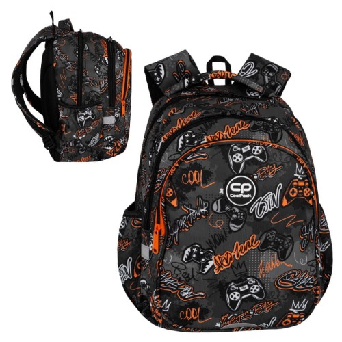 Coolpack Jerry Rucsac Școlar Tineret Gamer cu 3 compartimente