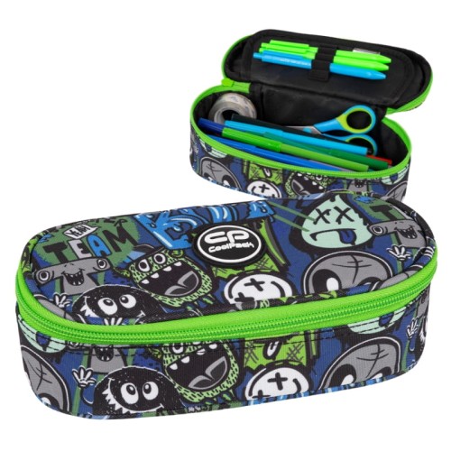 Coolpack Campus Pencil Case Unicompartment With Flap Without Equipment Monster Team