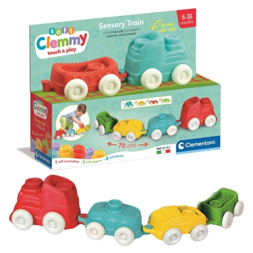 Clementoni Tren Sinaptic Vagonase Moale 6m+