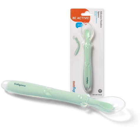 Babyono Linguriță Pentru Sugari Elastică Mentă 6m+